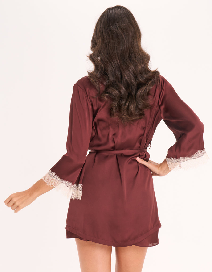 Satin Short Robe