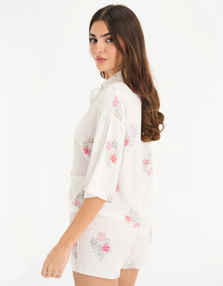 Floral Print Short Pajama Set