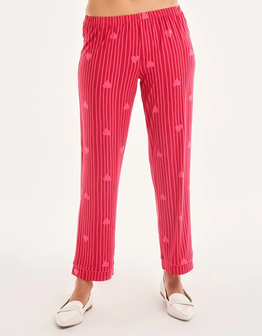 Heart Print Pajama Set
