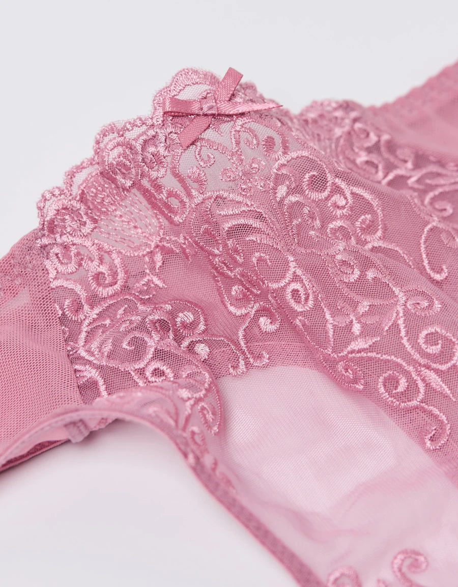 Embroidered Thong Panty
