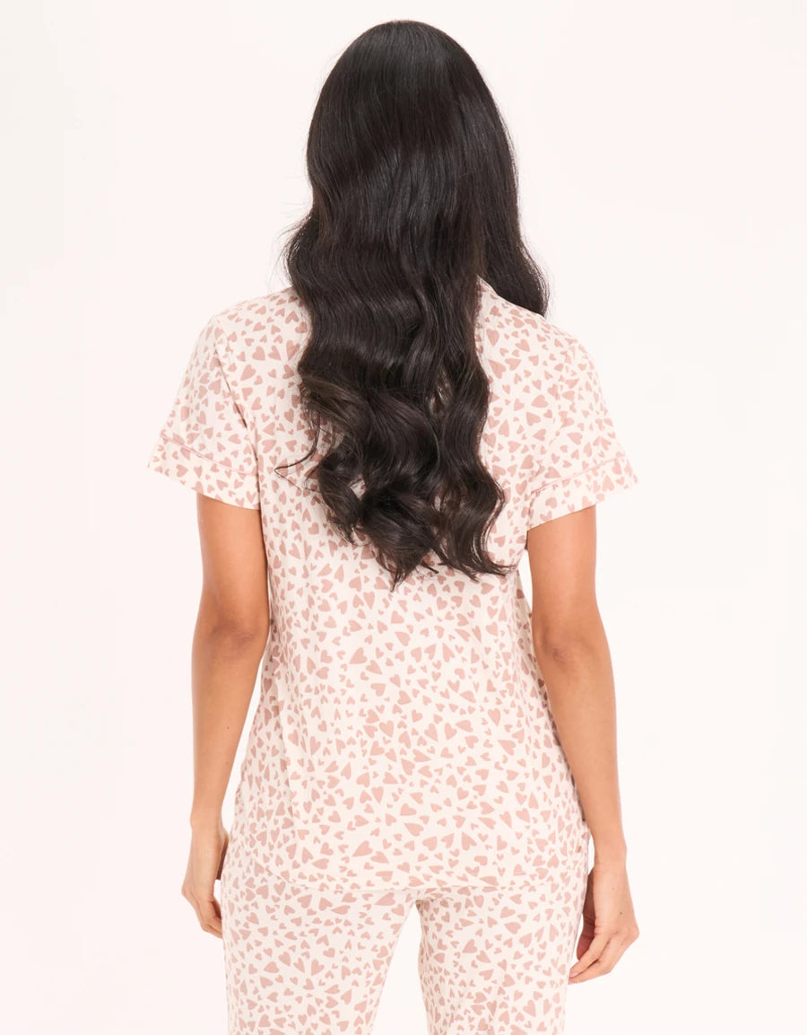 Heart Print Pajama Set