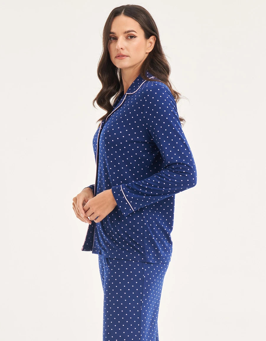 Polka Dot Print Pajama Set