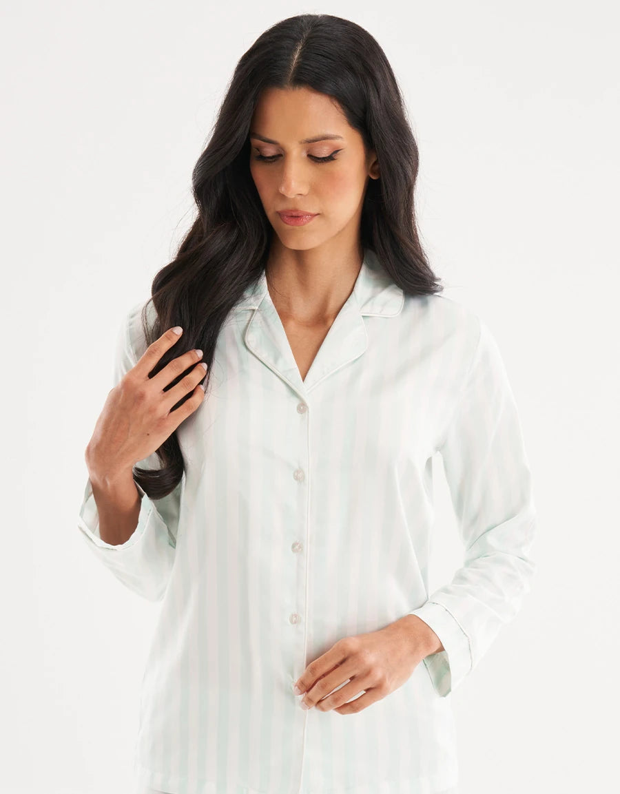 Striped Satin Pajama Set