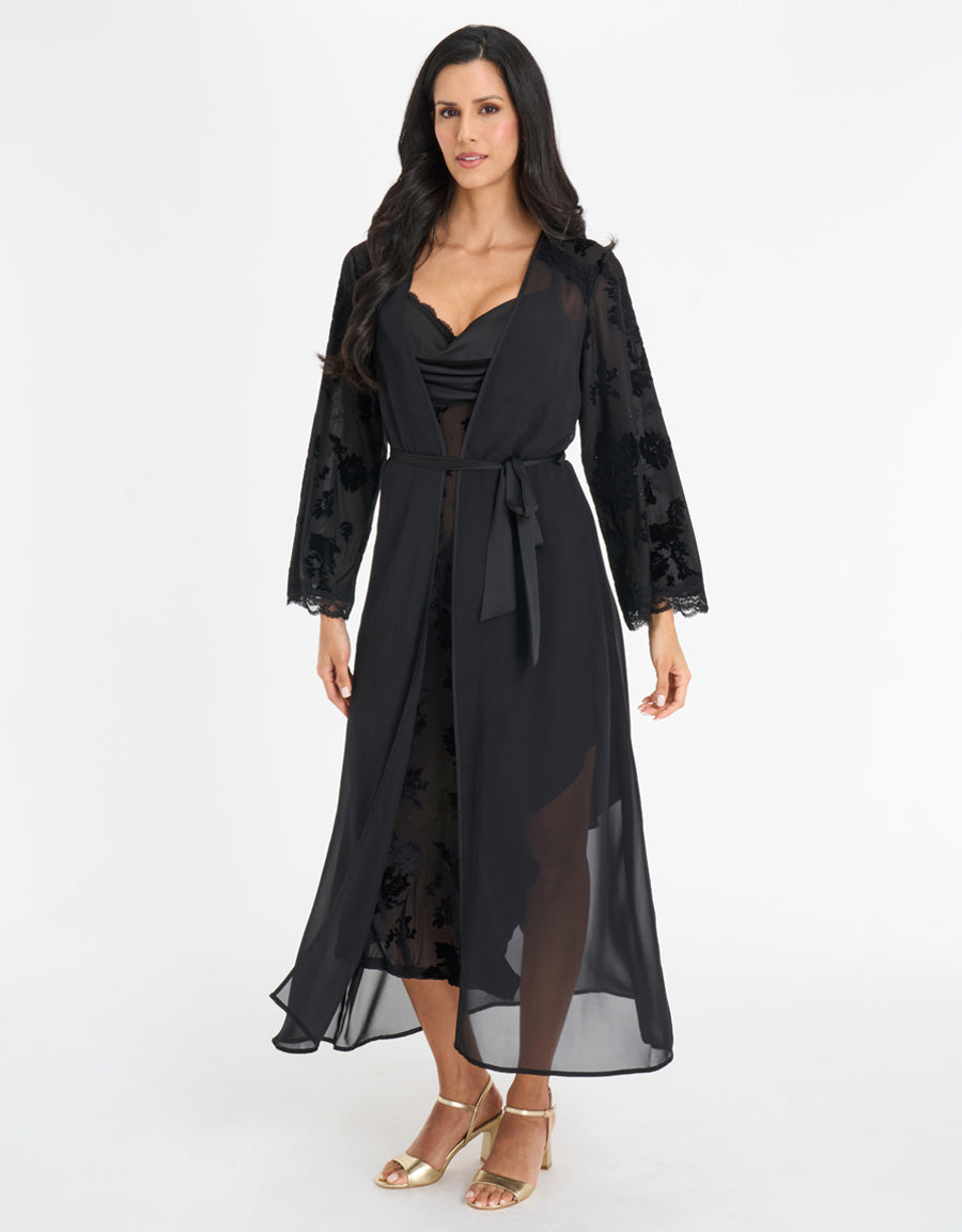 Sheer Chiffon Long Robe