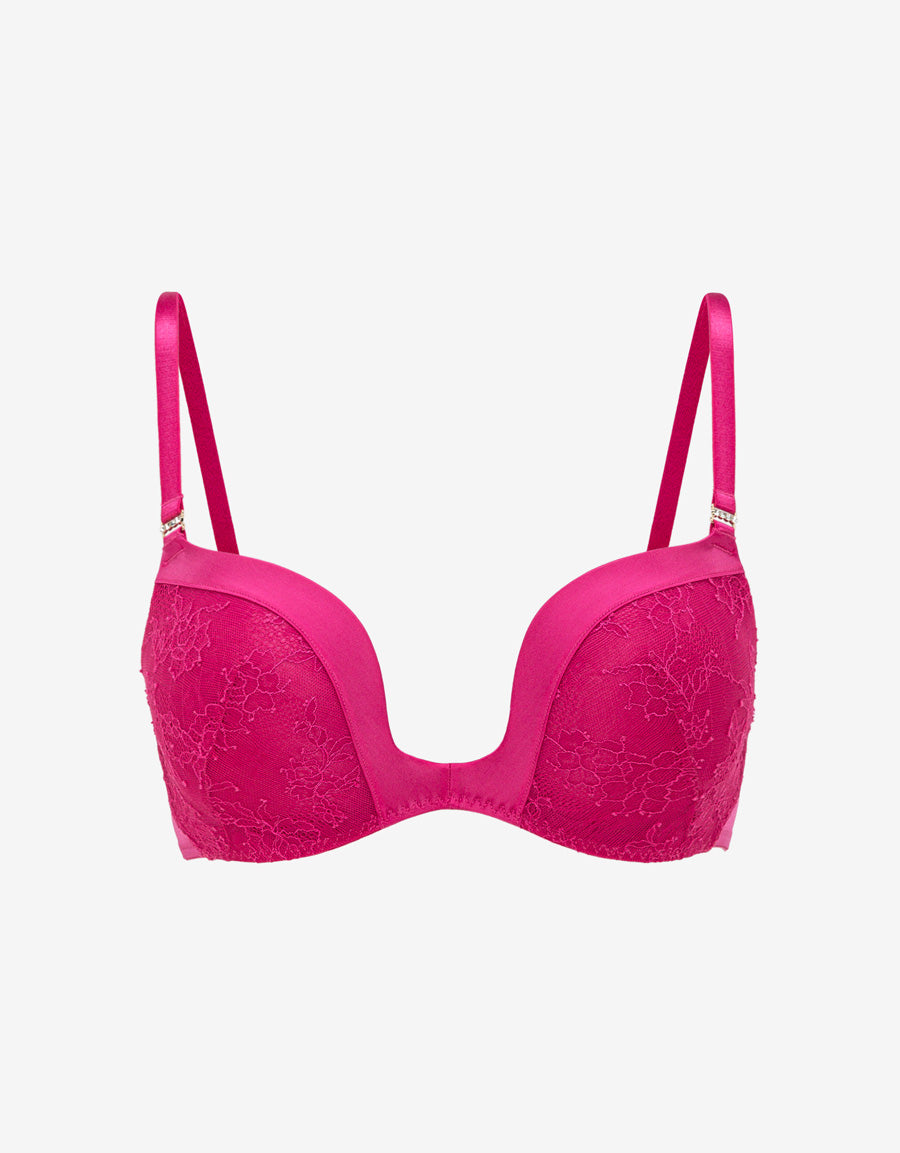 Lace Push Up Plunge Bra