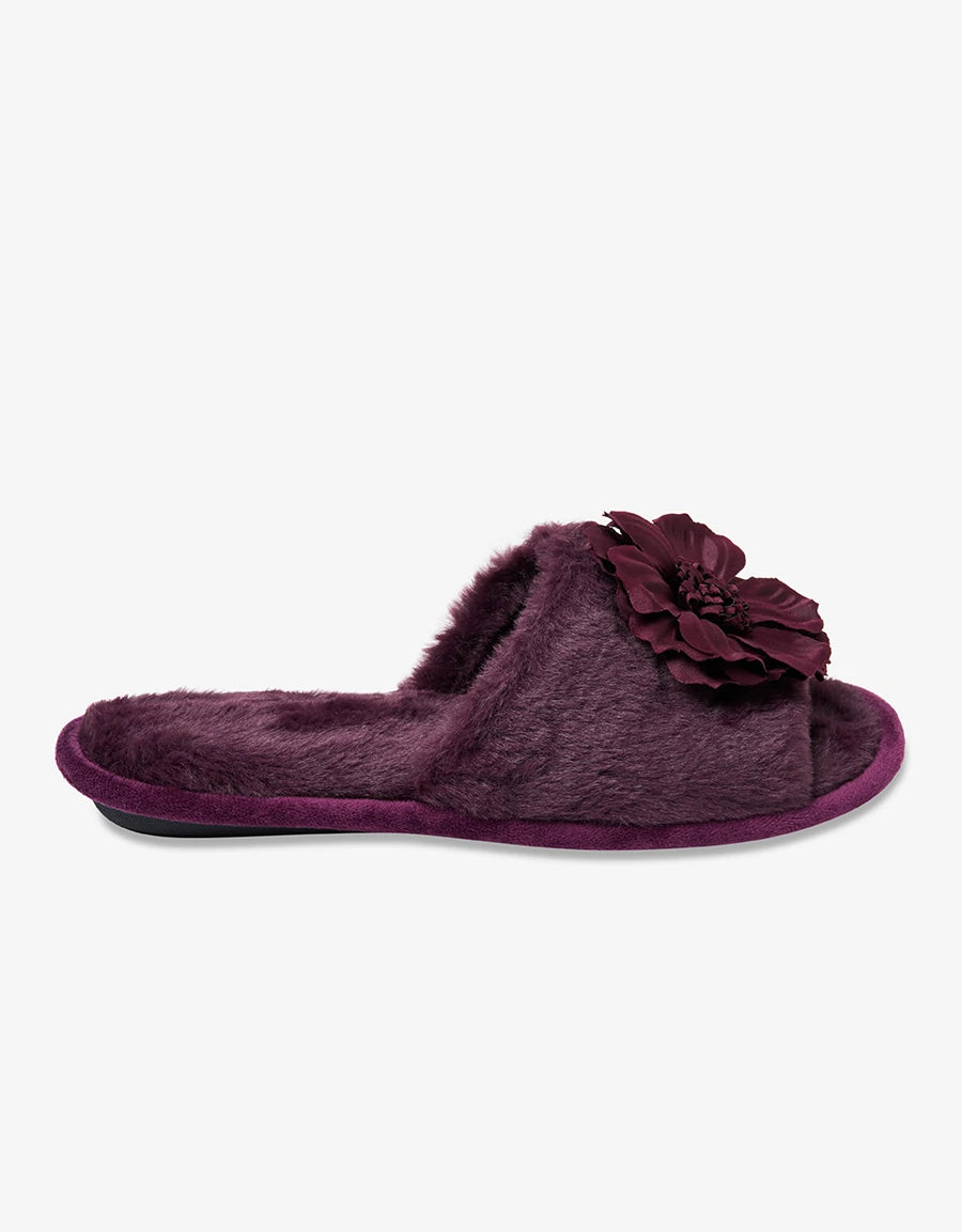 Floral Detail Open-Toe Slipper