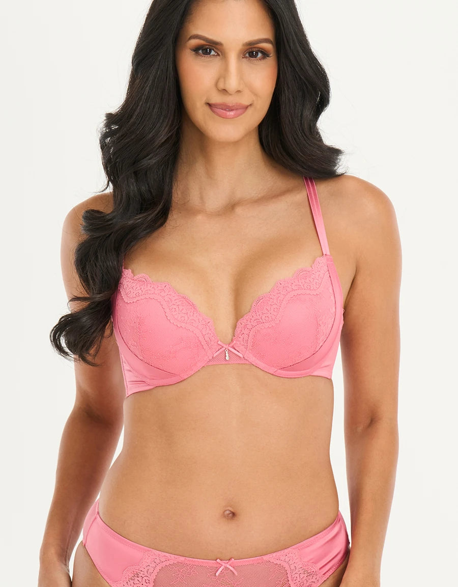 Lace Push-Up Plunge Bra