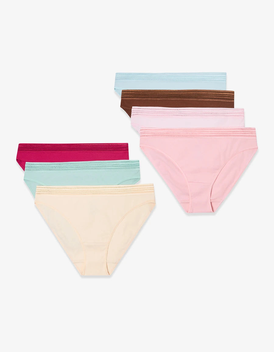 7-Pack Ribbed Bikini Panties