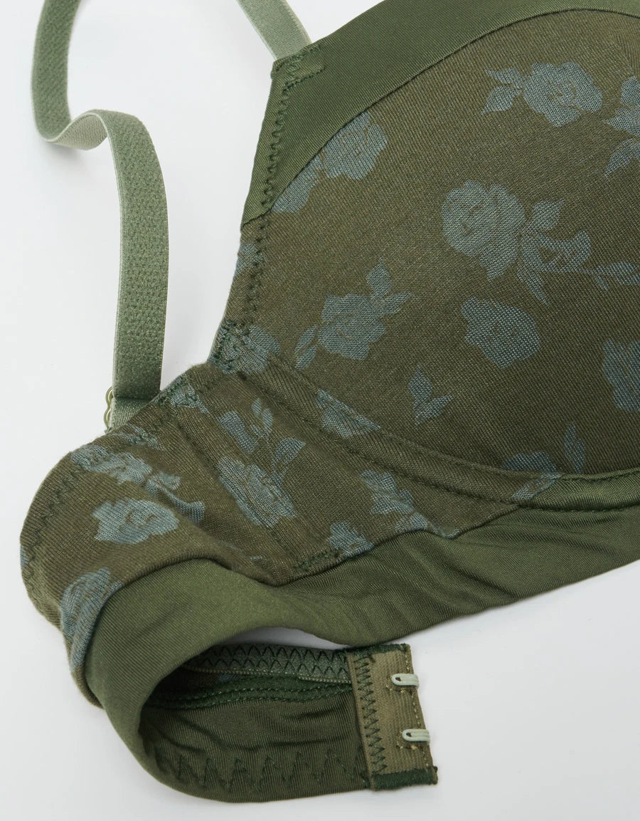 Floral Print Balconette Bra