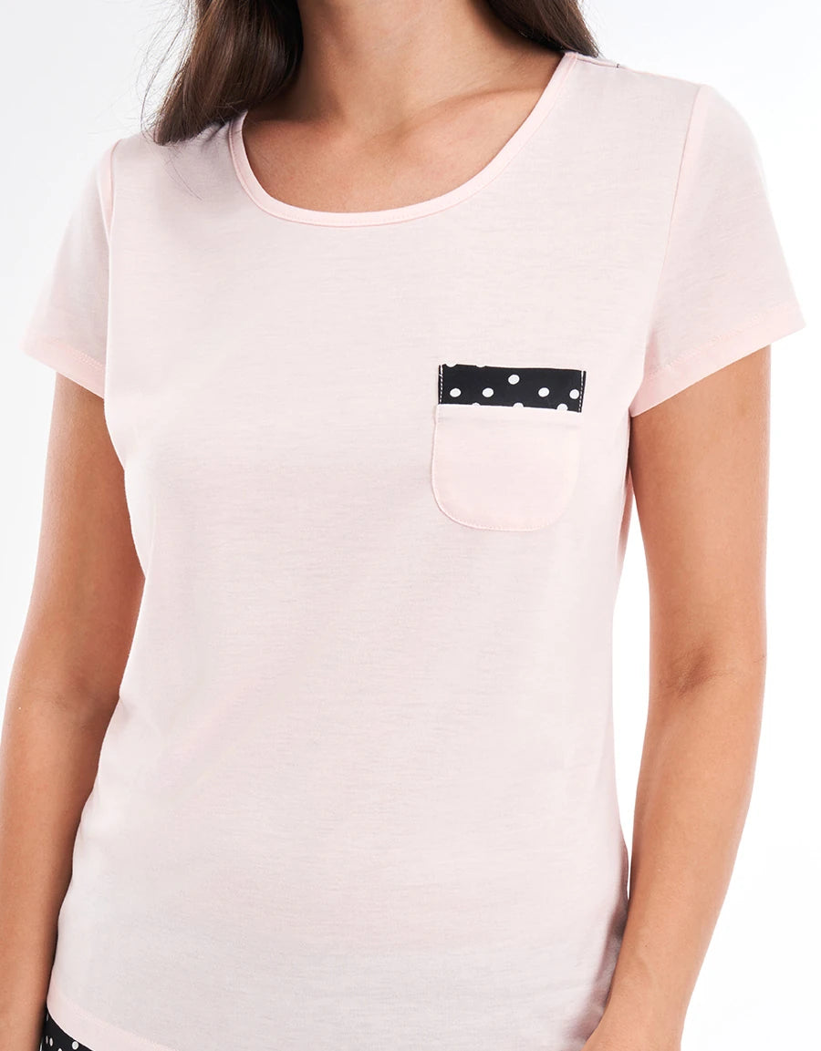 Polka Dot Print Pajama Set