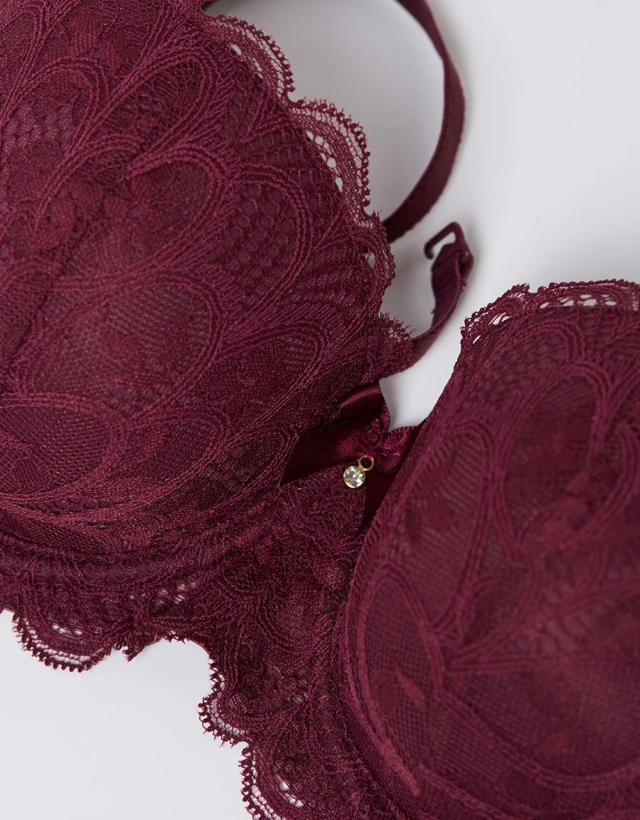 Lace Push-Up Balconette Bra