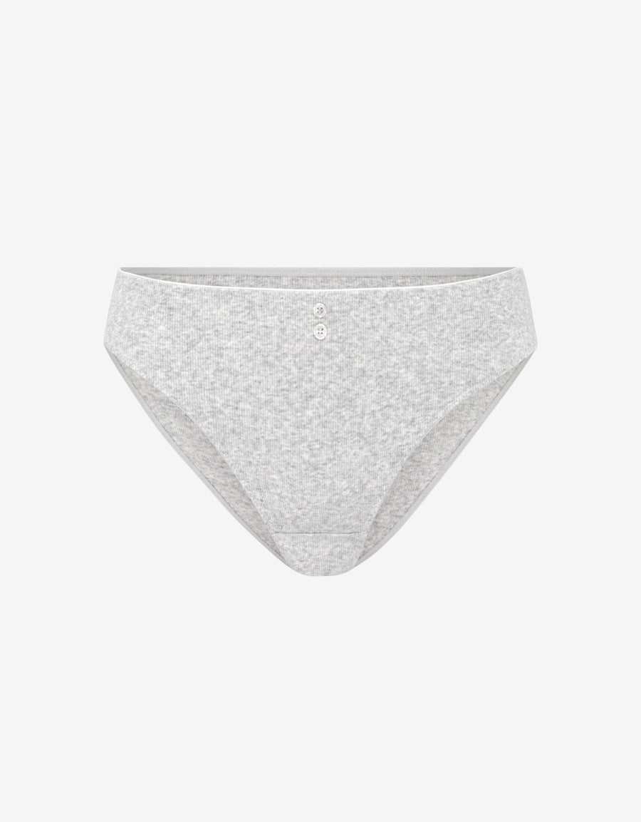 Cotton Rib Brazilian Panty