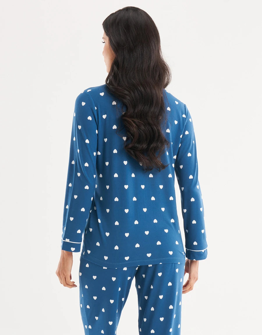 Heart Print Pajama Set