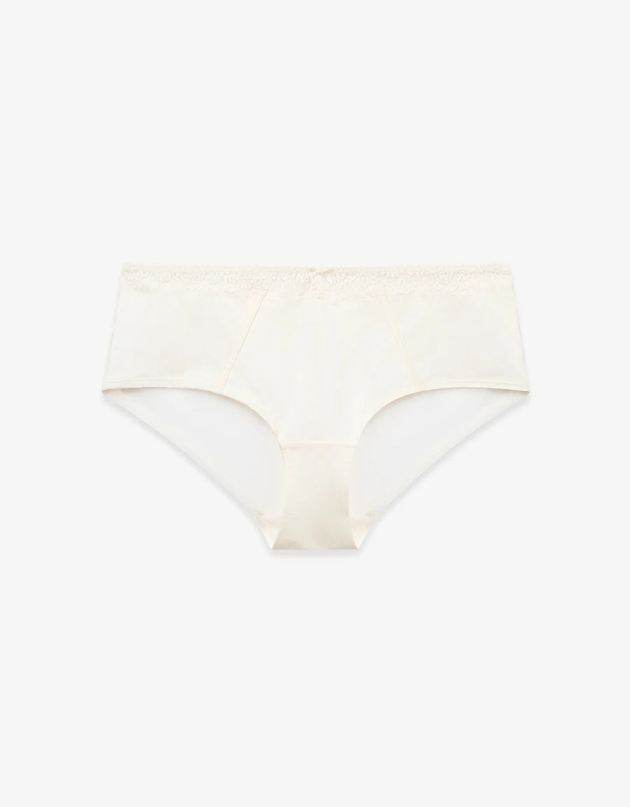 Lace-Trim Microfiber Hipster Panty
