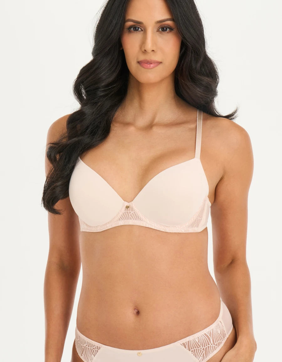 Embroidered Padded Balconette Bra