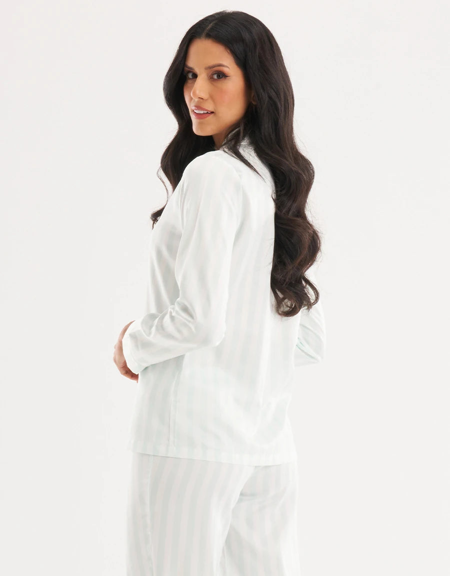 Striped Satin Pajama Set