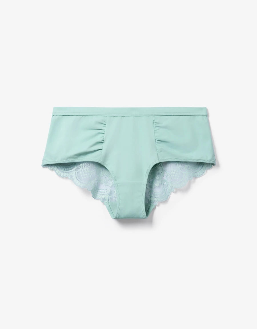 Lace-Trim Microfiber Hipster Panty