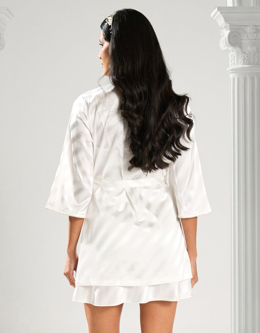 Satin Bridal Short Robe