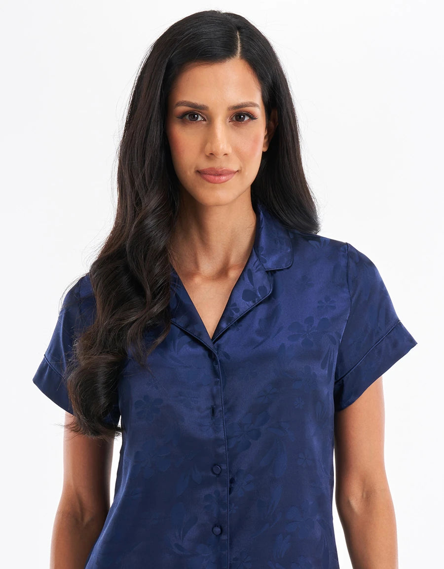 Jacquard Satin Pajama Set