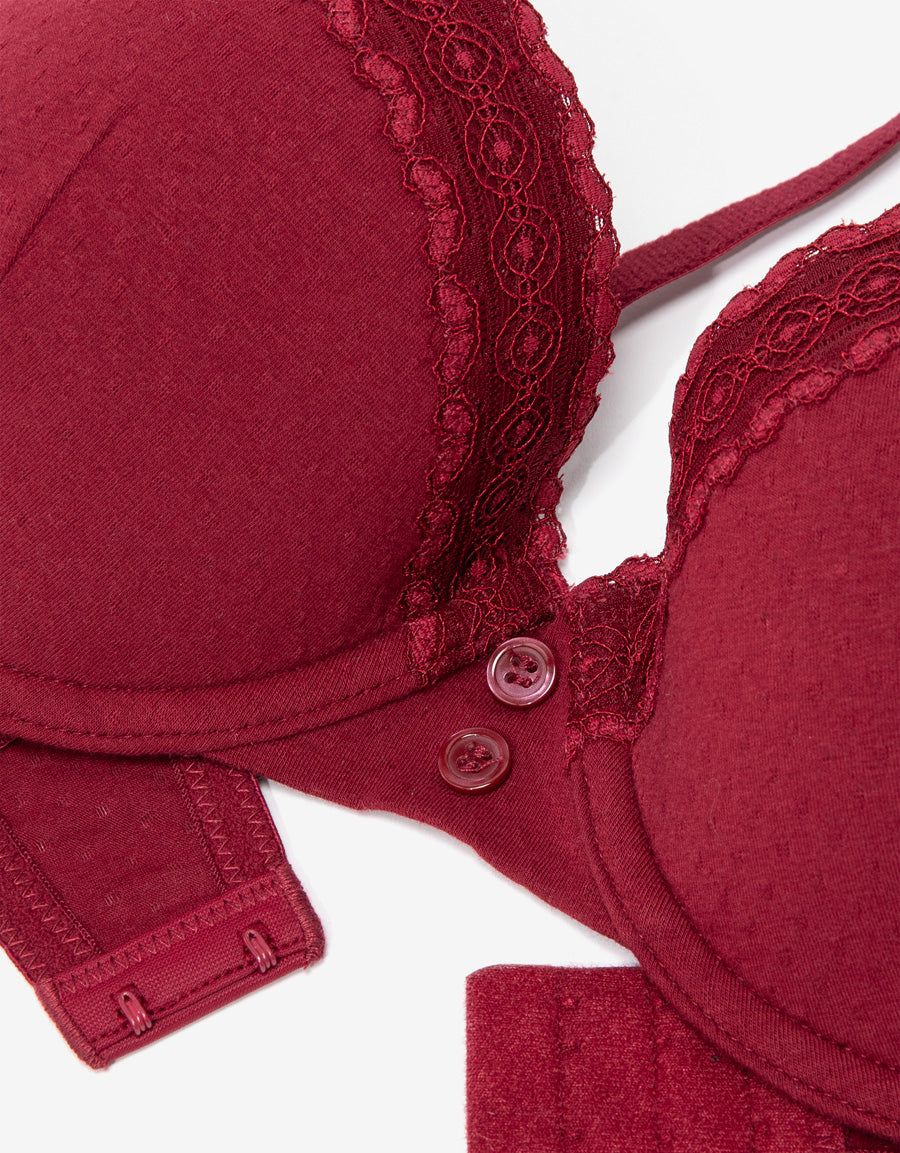 Lace-Trim Cotton Multiway Bra