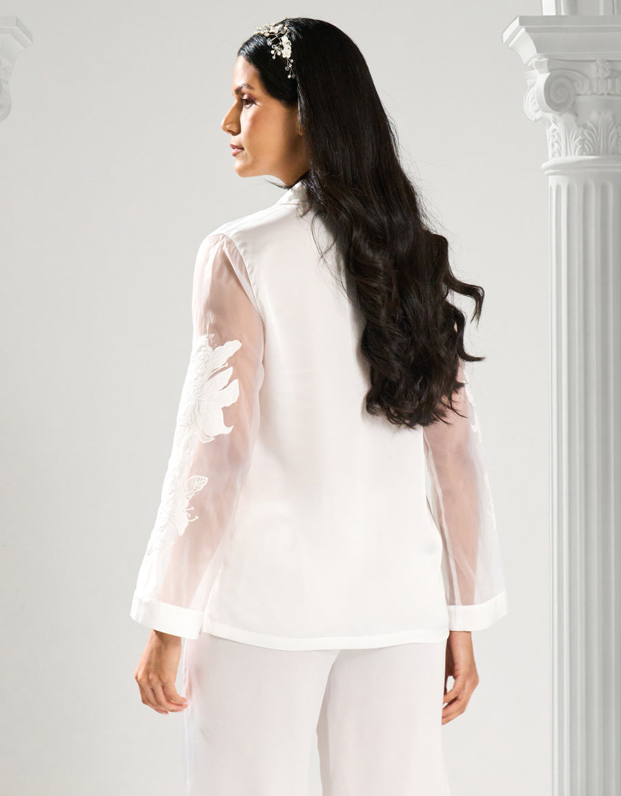 Satin Organza Bridal Pajama Set