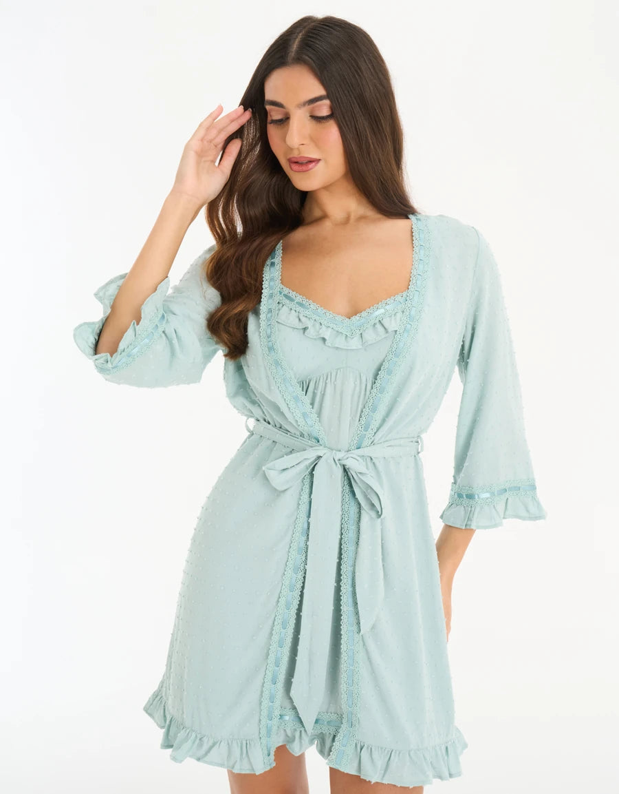 Short Dobby Robe