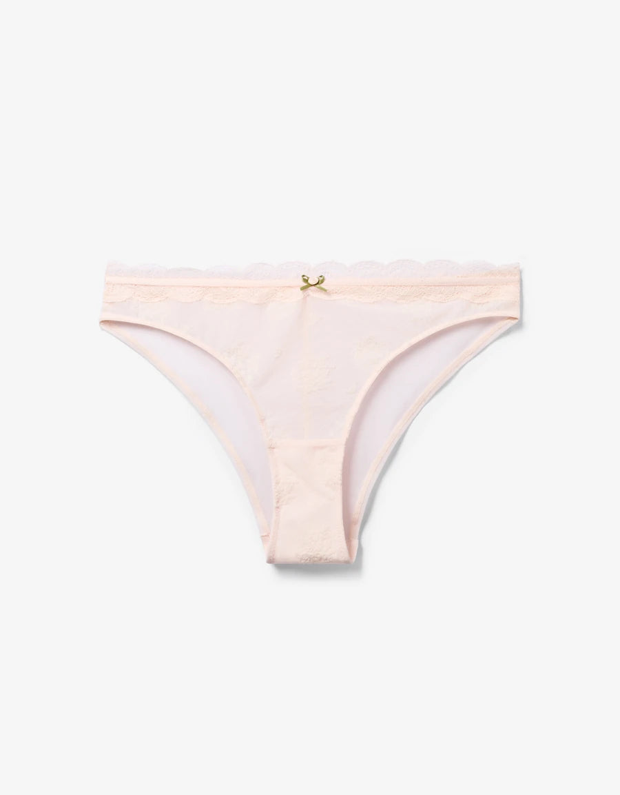 Lace-Trim Bridal Brazilian Panty