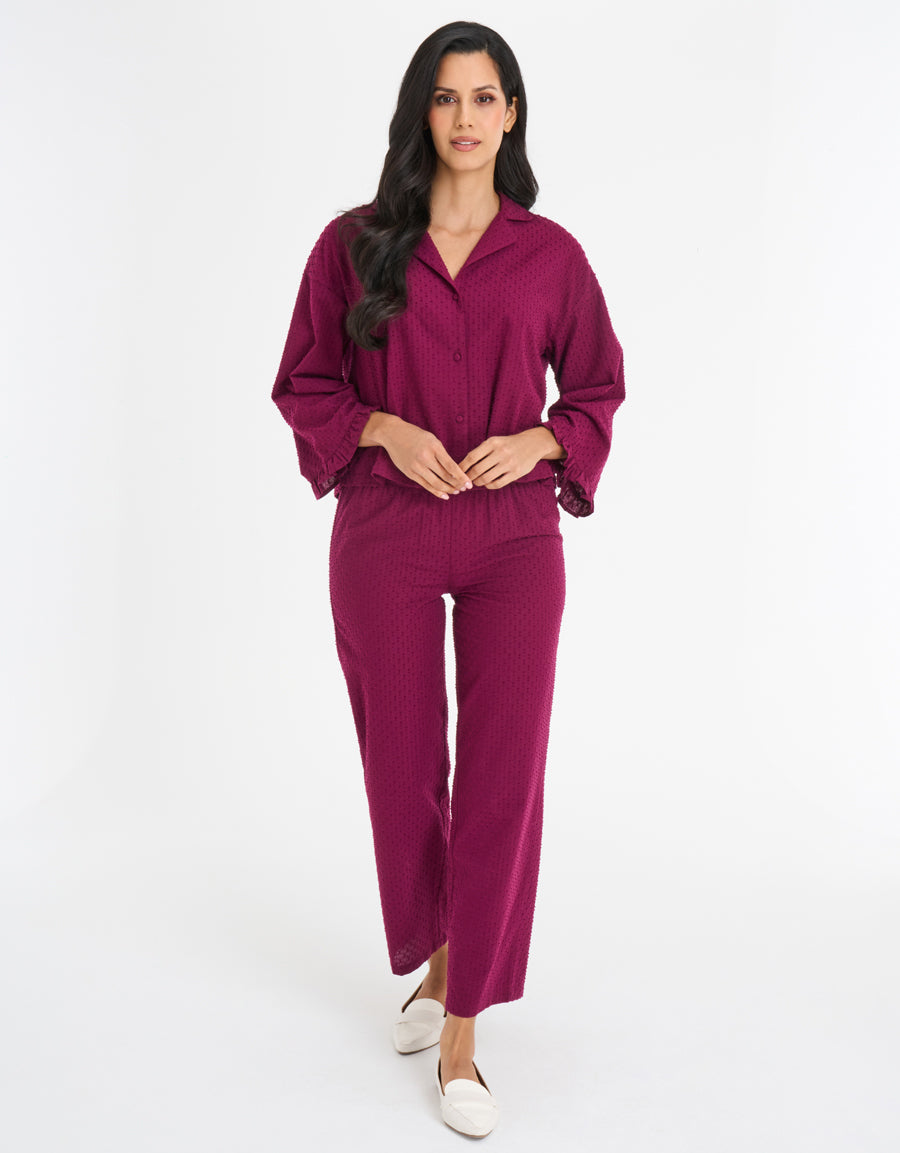 Jacquard Pajama Set