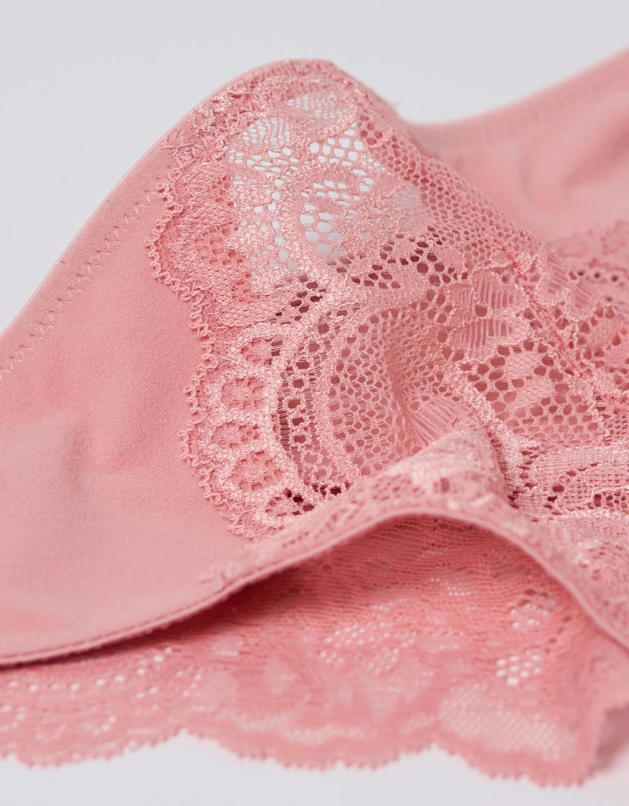 Lace-Trim Brazilian Panty