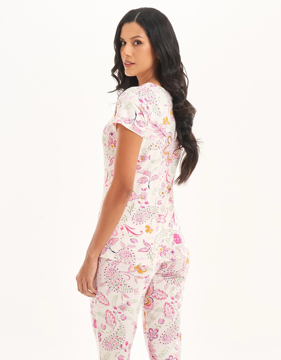 Paisley Print Pajama Set