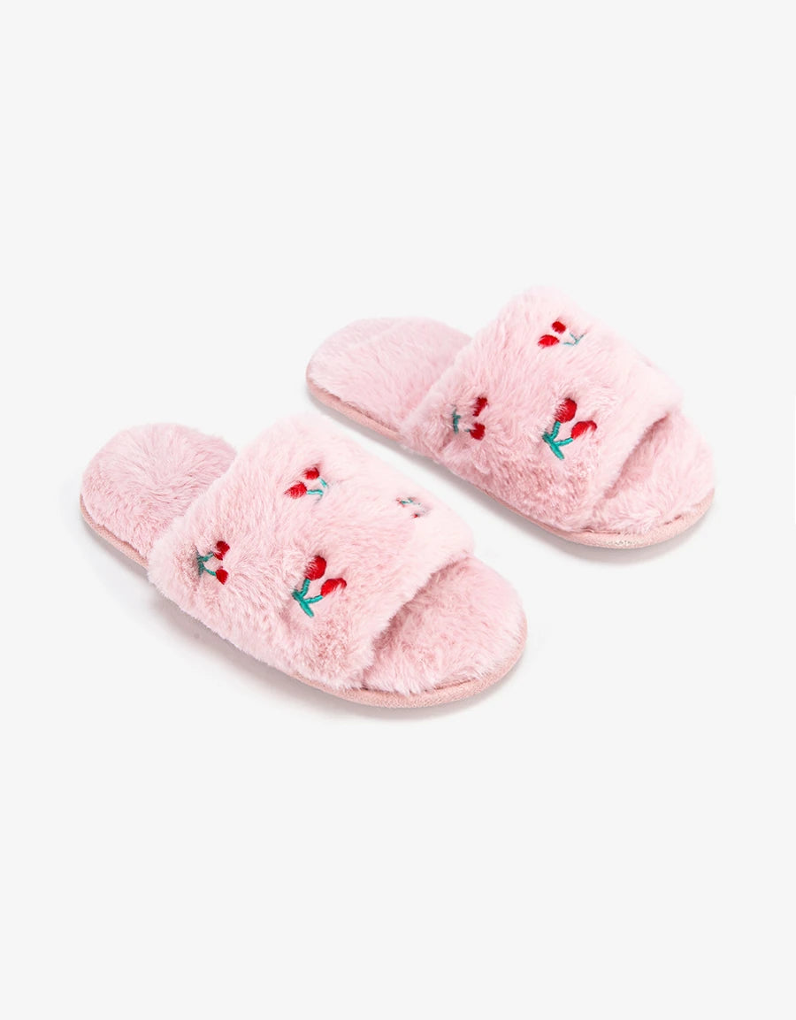 Embroidered Closed-Toe Slipper