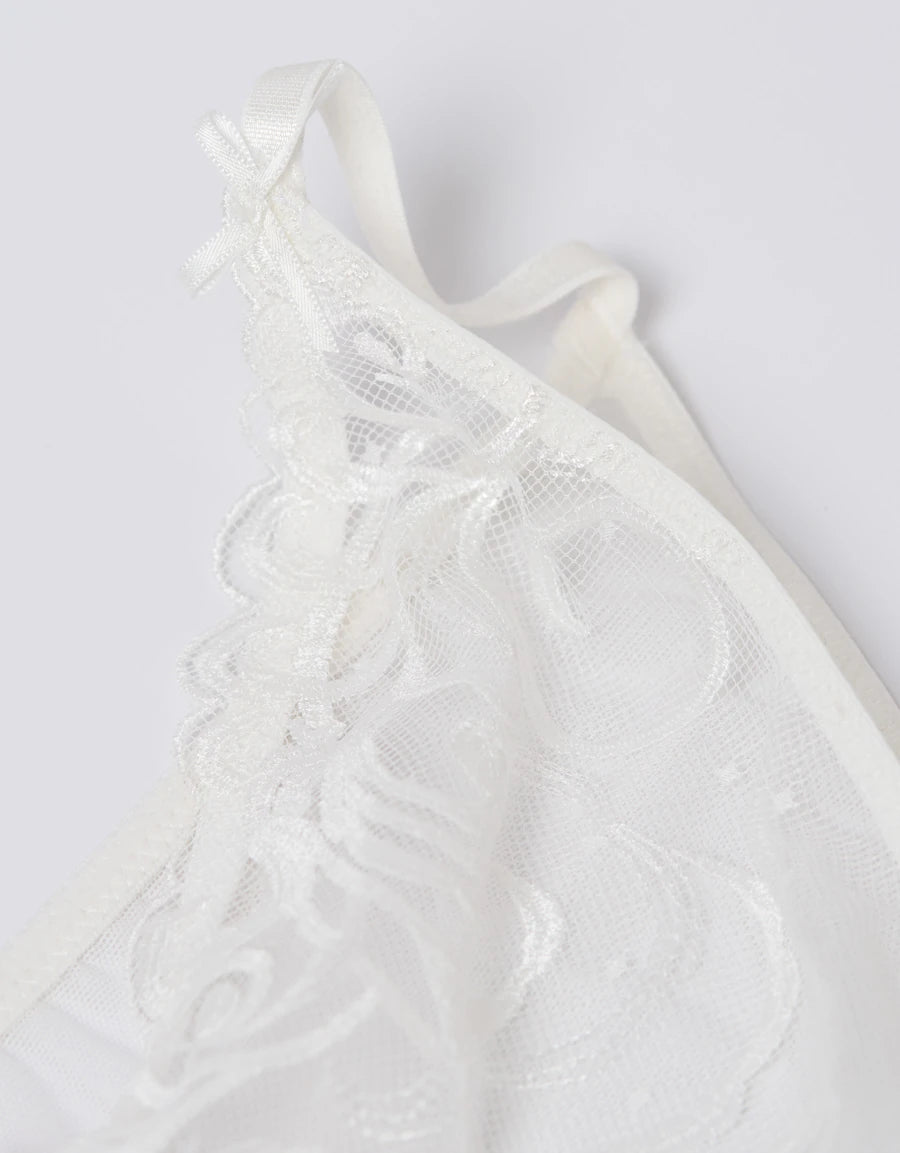 Embroidered Sheer Tanga Panty