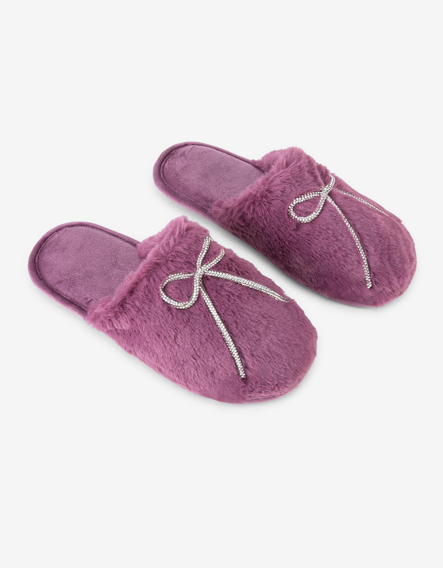 Faux Fur Close Toe Slipper