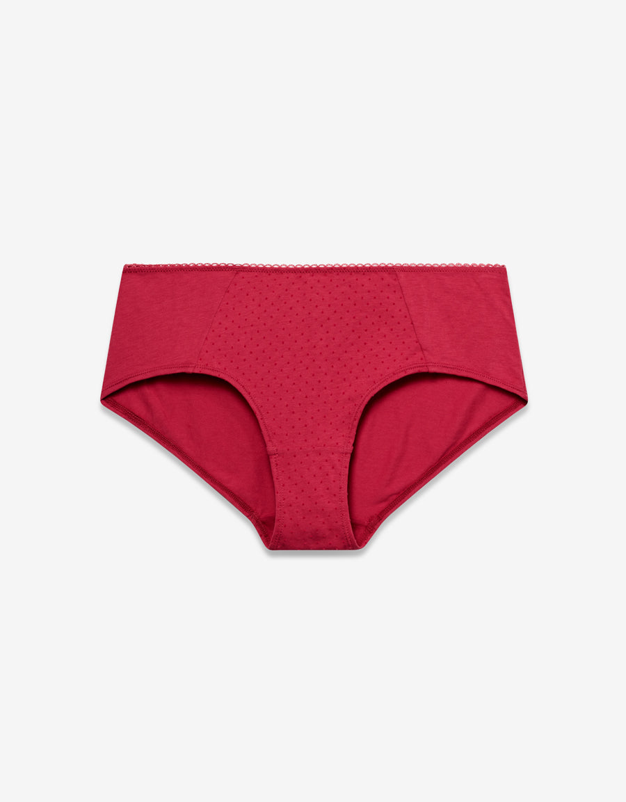 Cotton Boxer Panty in Coral