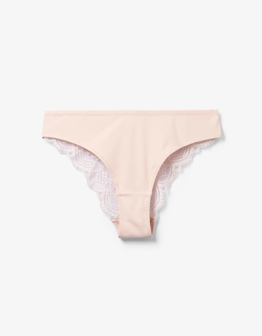 Lace-Trim Brazilian Panty