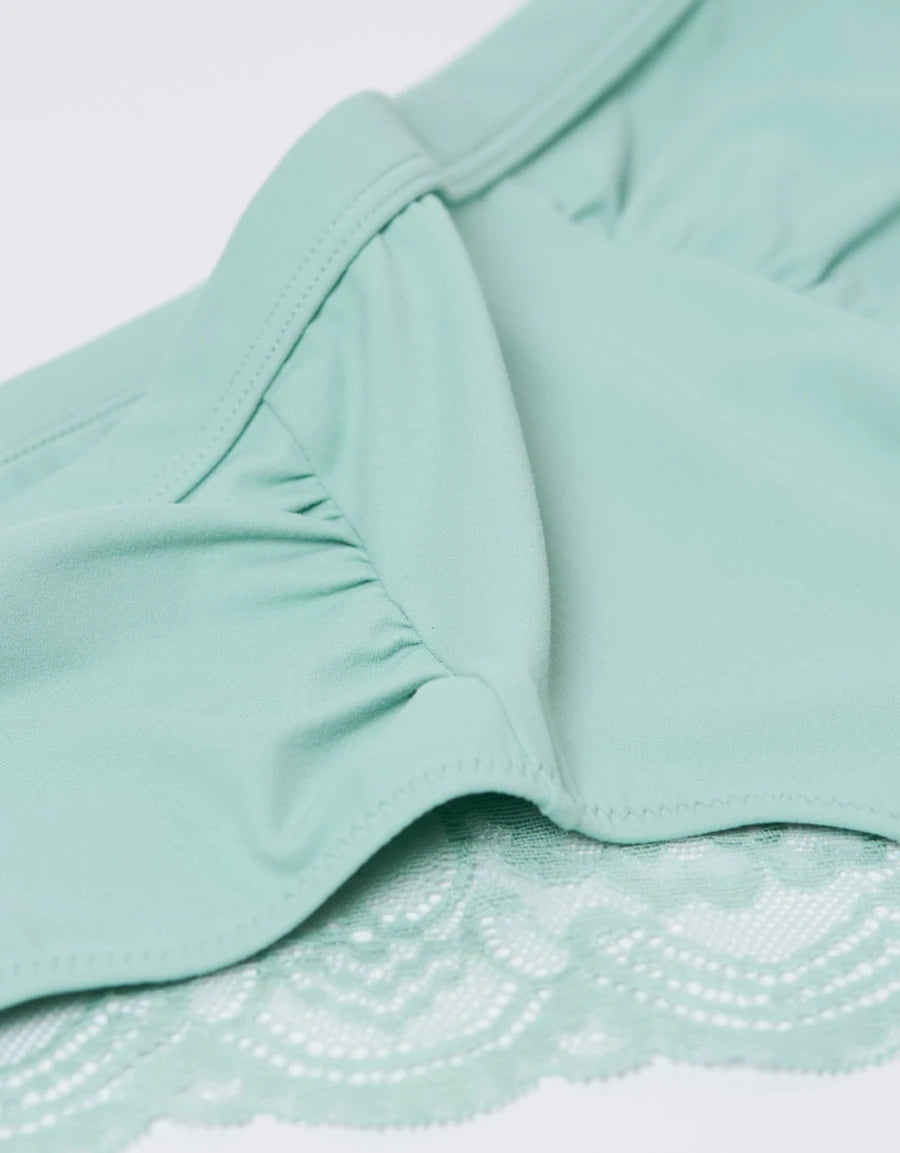 Lace-Trim Microfiber Hipster Panty