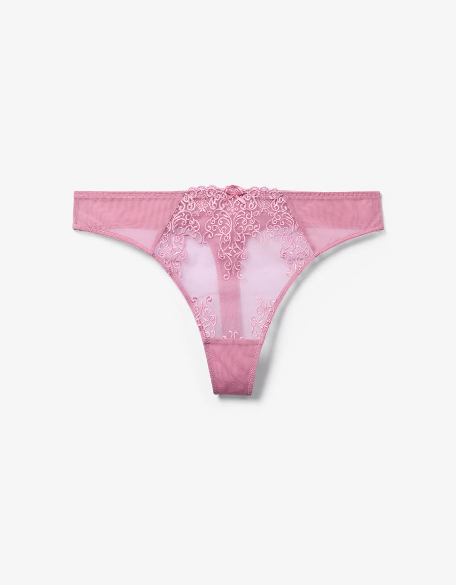 Embroidered Thong Panty