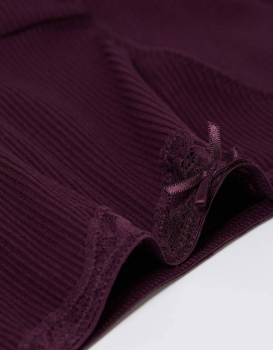 Lace-Trim Brazilian Panty