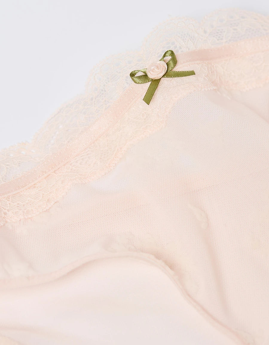 Lace-Trim Bridal Brazilian Panty
