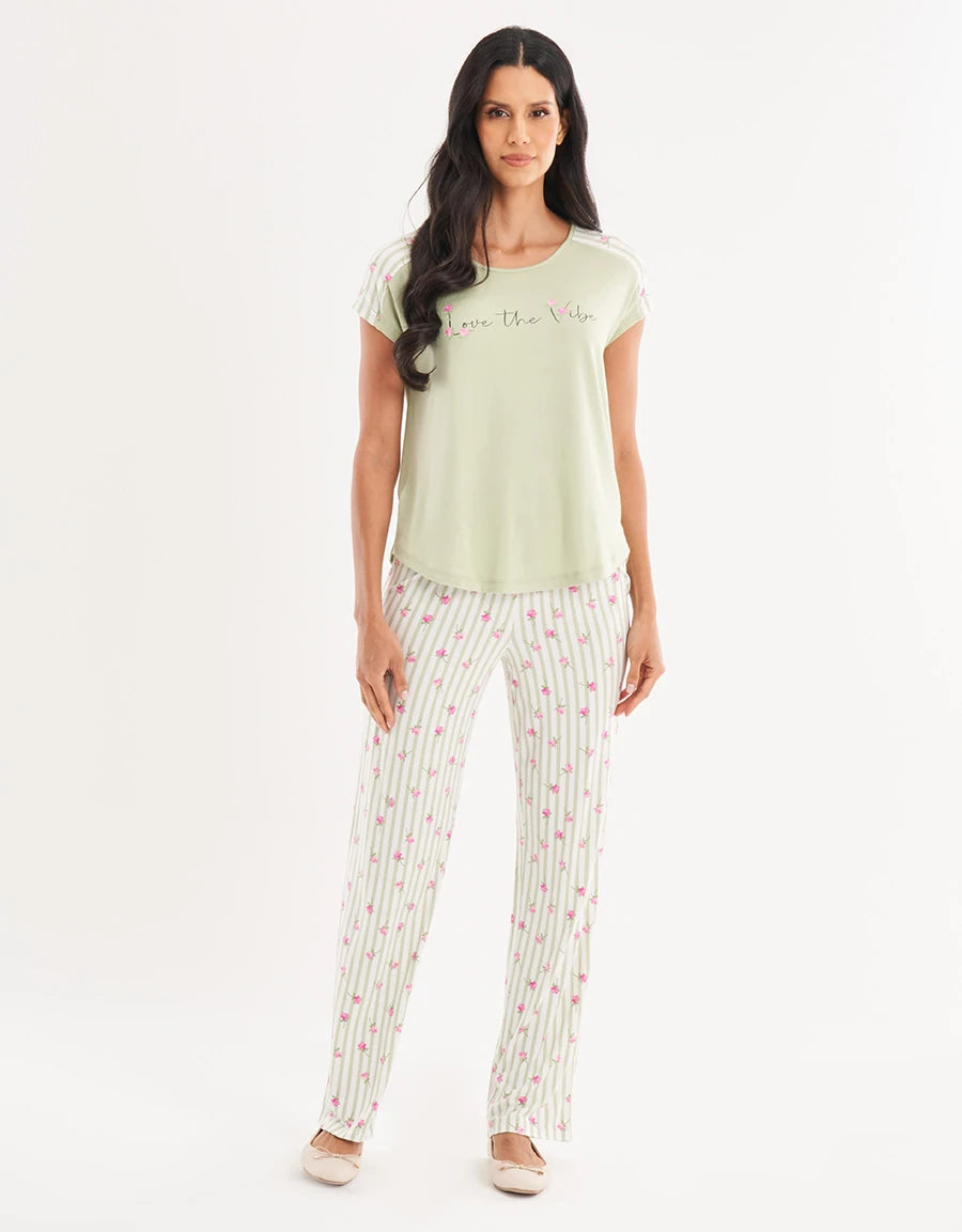Floral Print Pajama Set