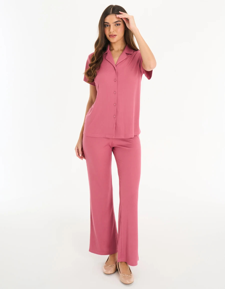 Ribbed Pajama Set