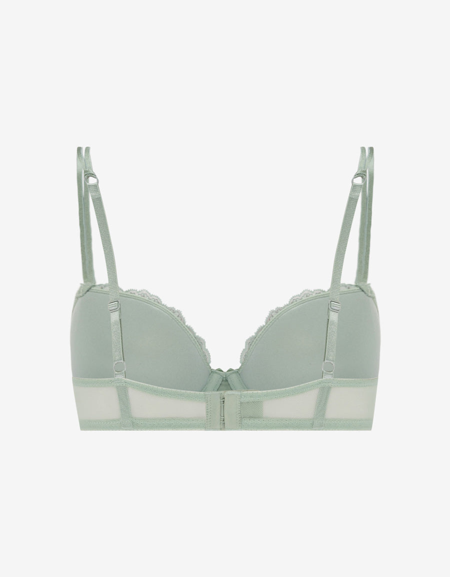 Lace-Trim Balconette Bra