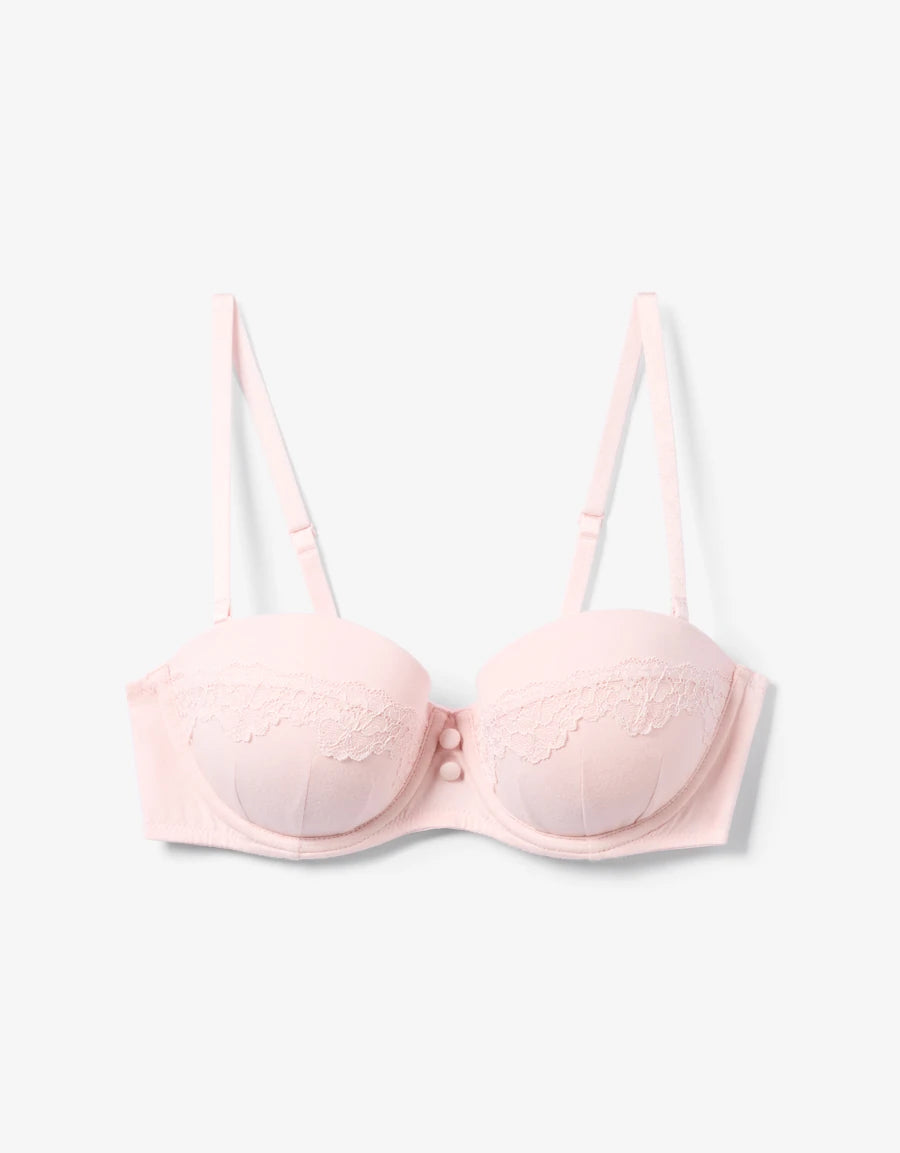 Lace-Trim Cotton Multiway Bra