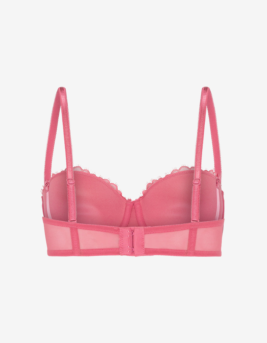 Lace-Trim Satin Multiway Bra