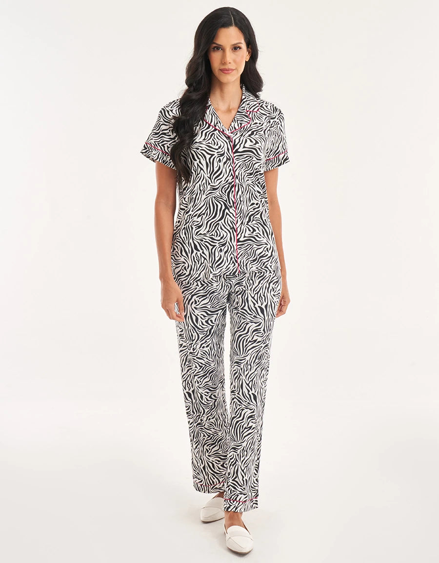Leopard Print Short Pajama Set