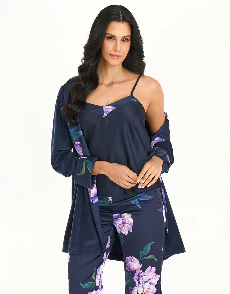 3-Piece Floral Print Fleece Pajama Set