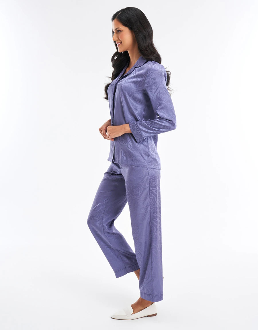 Jacquard Satin Pajama Set