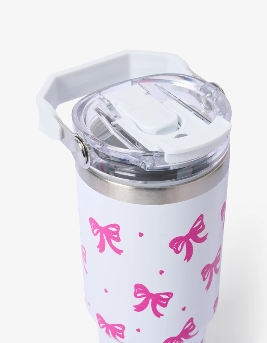 Bow Print Tumbler Water Bottle