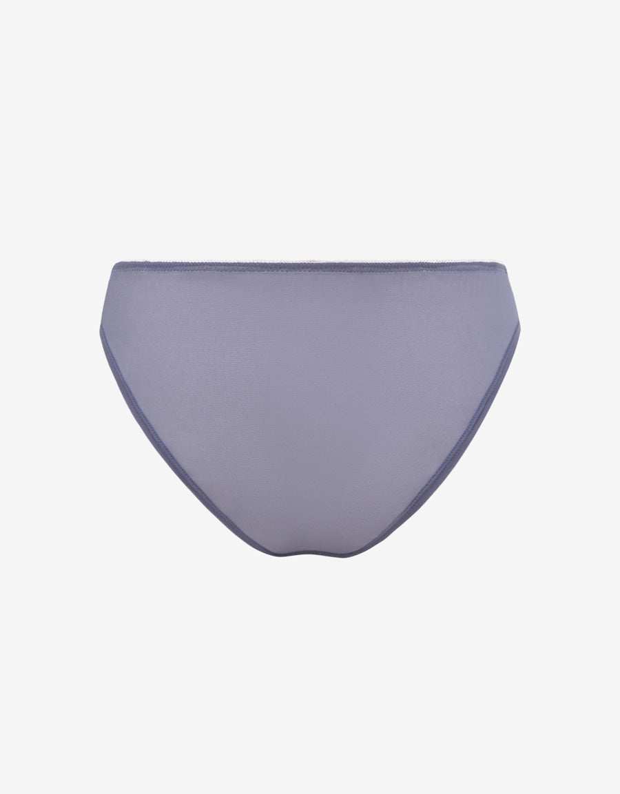 Embroidered Satin Brazilian Panty