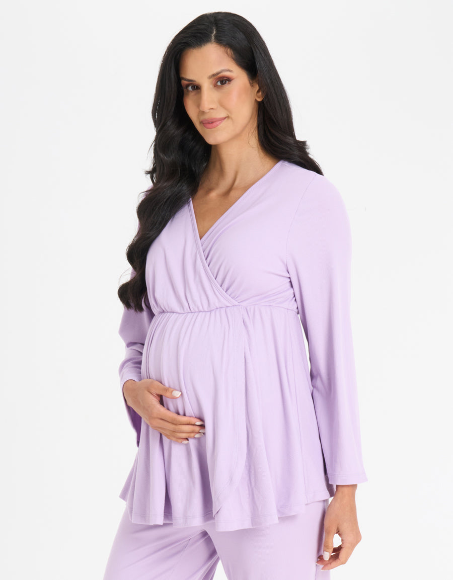 Soft Rib Maternity Pajama Set